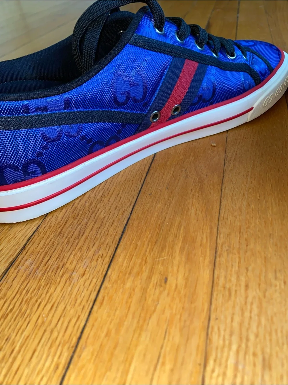 Gucci Tennis 1977 Off The Grid Blue GG Sneakers (RARE) Sz 13